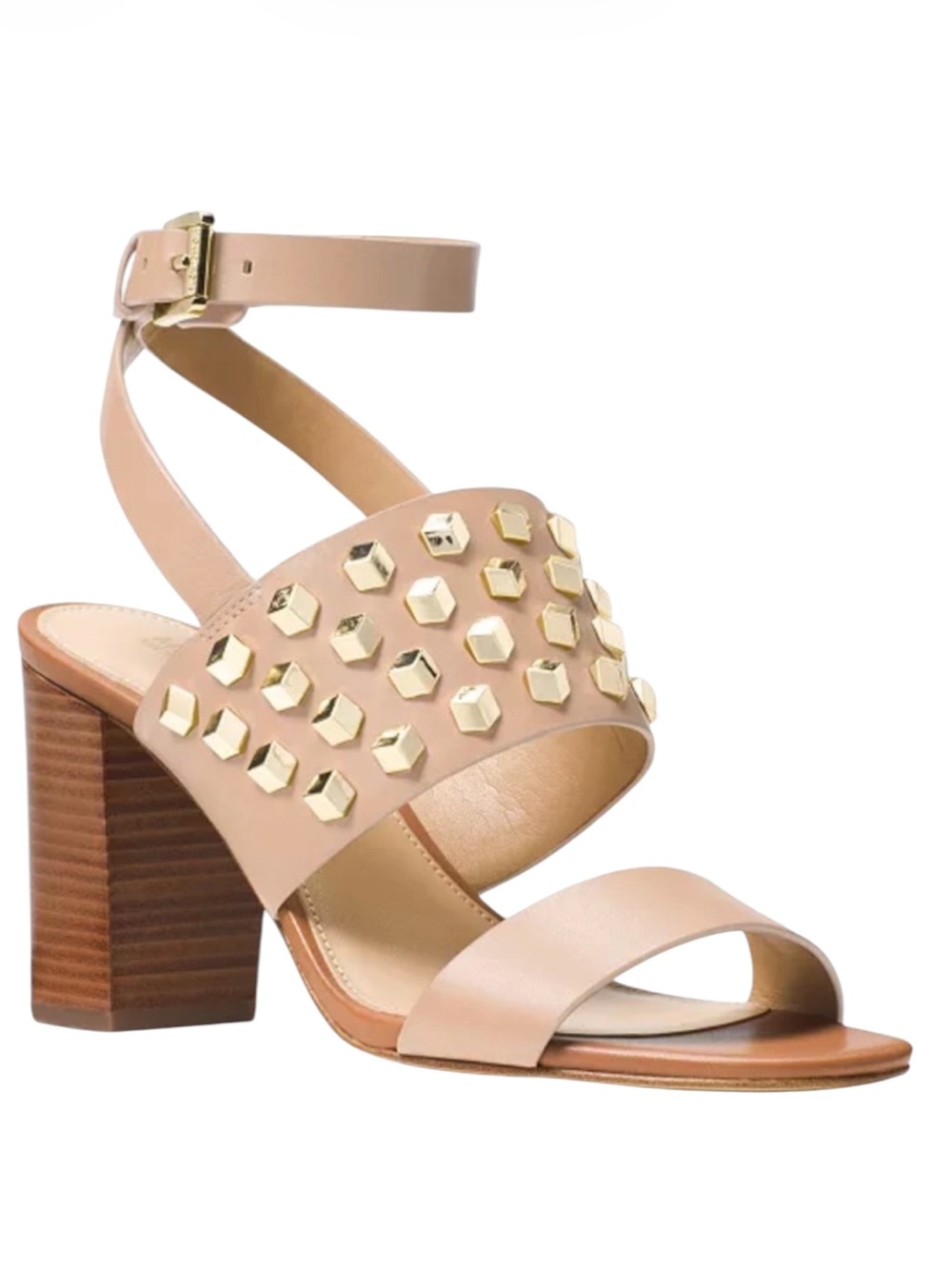 Michael Kors Valencia Studded Leather Sandals Size 8